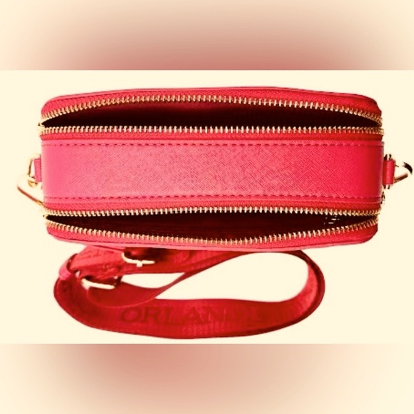 Orlando Valentino Red Leather Studded Bag, NWT - Picture 6 of 10